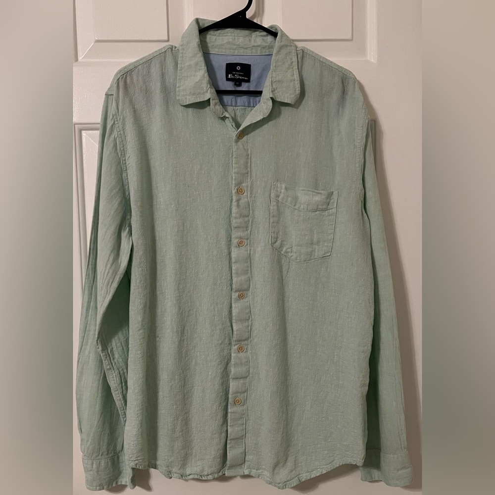 Ben Sherman Mint Green Casual Button Down Shirt